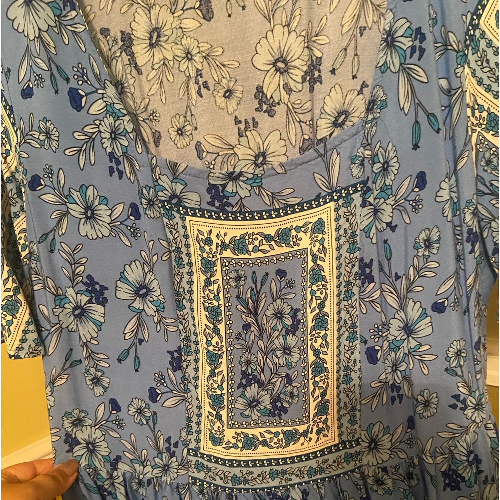Bridgerton Vibes CottageCore Blue Dream Dress - Picture 4 of 5